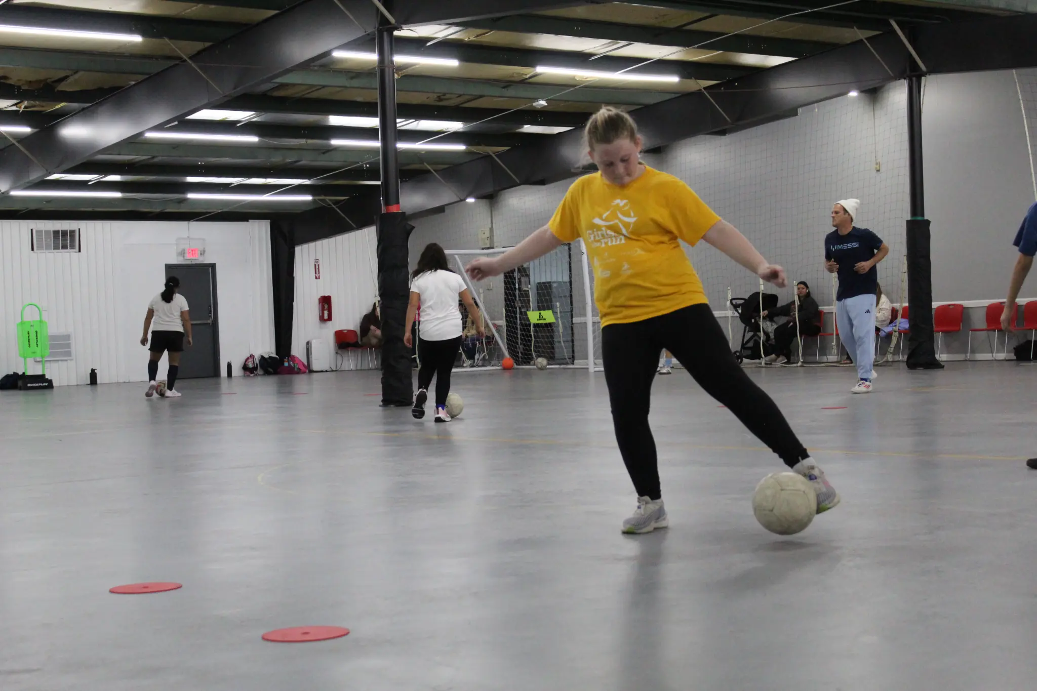 Youth athlete practicing ball control at Jacksonville Futsal Academy